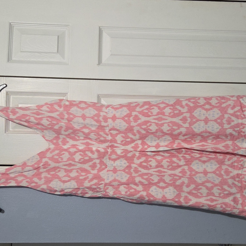 GAP Pink Lined Linen Dress With Pockets